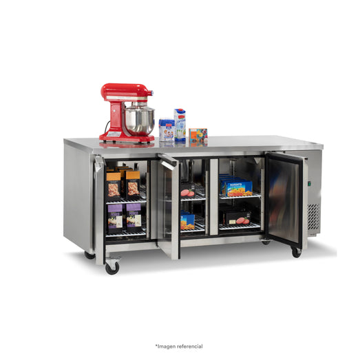 Mesa congeladora Gourmet 3 Puertas Sólidas 420Lts Ilumi