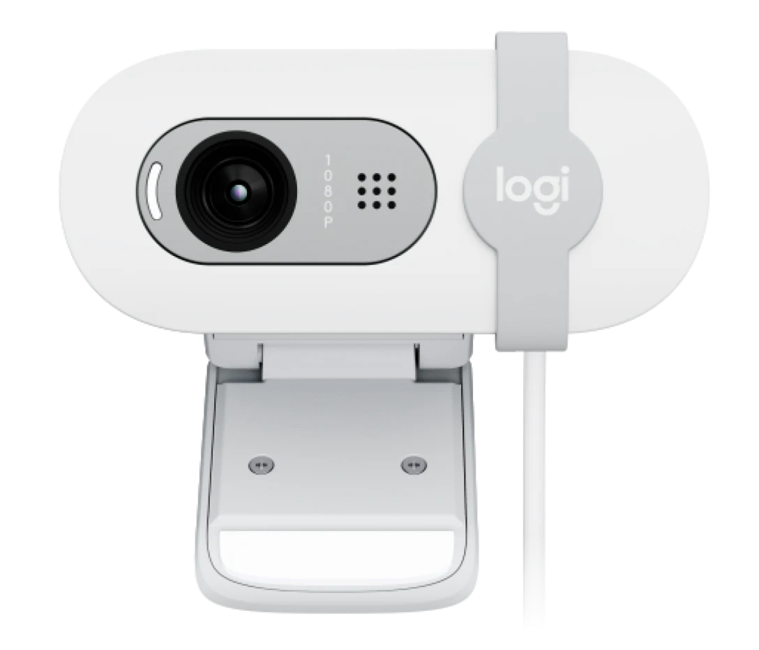 CAMARA LOGITECH BRIO 100 FHD 1080P USB-A WHITE (960-001615)-P