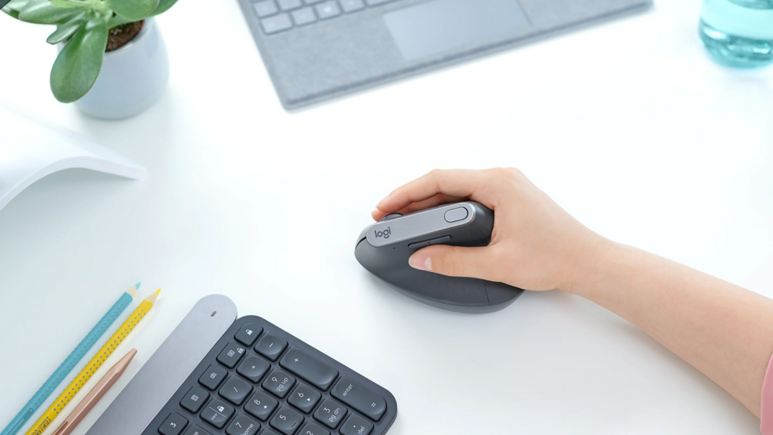 MOUSE LOGITECH MX VERTICAL ADVANCED ERGONOMIC WIRELESS/BLUETOOTH USB-C BLACK (910-005449)