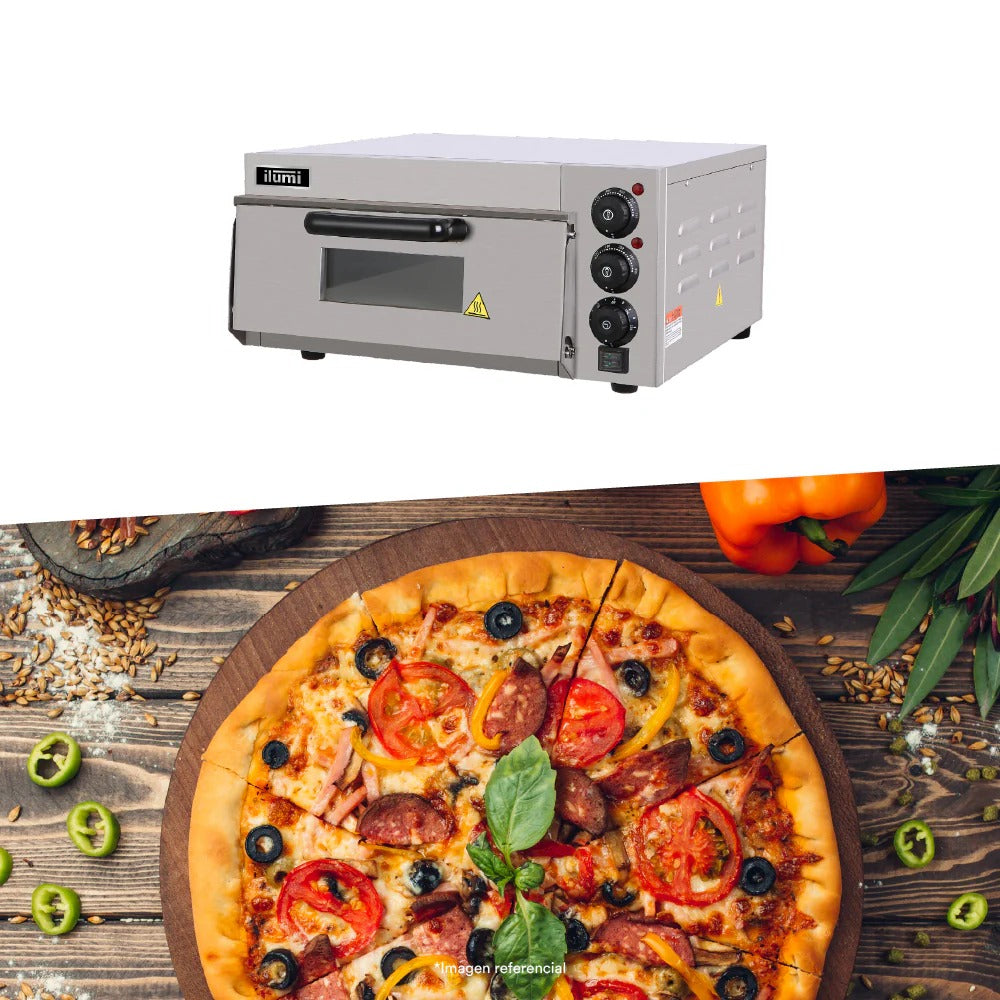Horno Industrial Pizzero Electrico 1 Compartimiento Ilumi