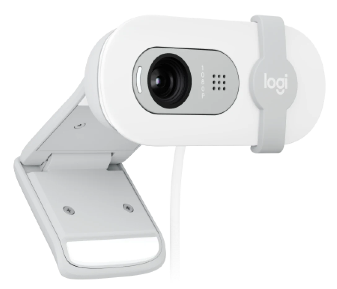 CAMARA LOGITECH BRIO 100 FHD 1080P USB-A WHITE (960-001615)-P