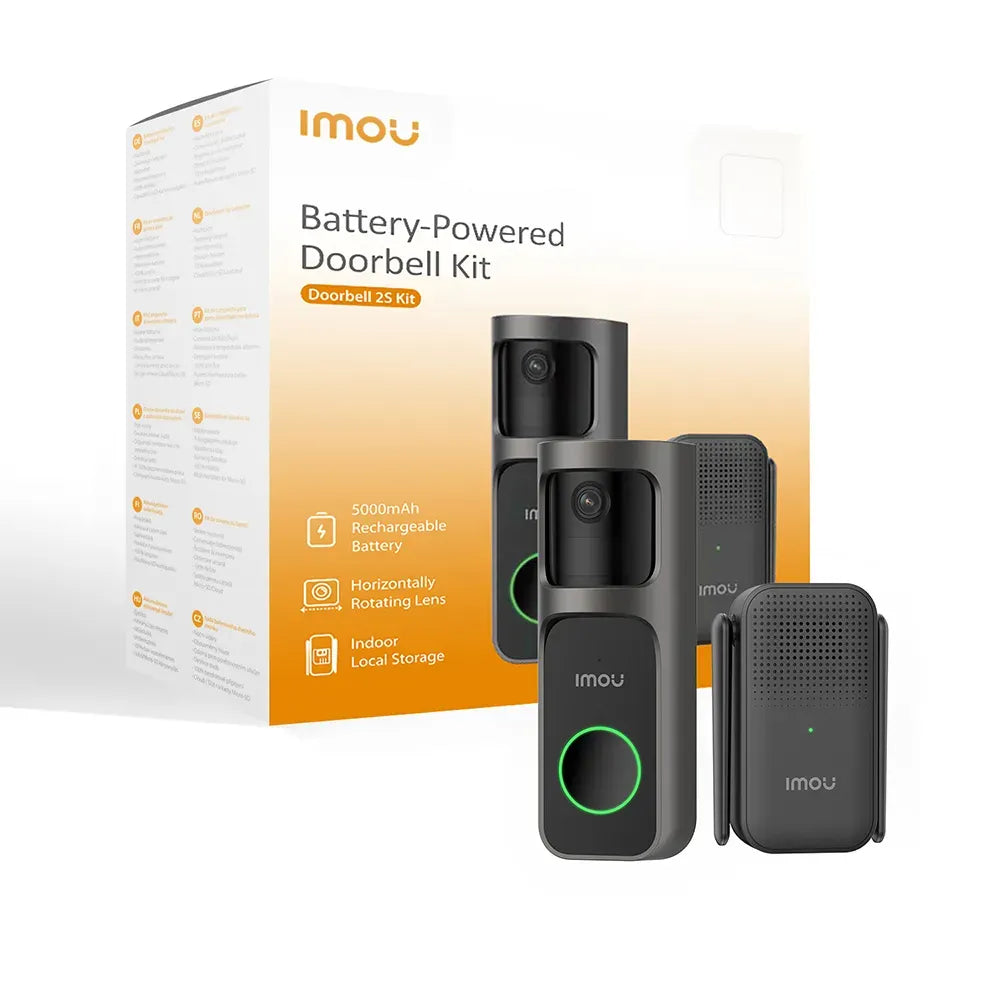 Kit de Timbre Inteligente Inalámbrico con Extensor Wi-Fi IMOU Doorbell 2S (3MP / Resolución 2K).