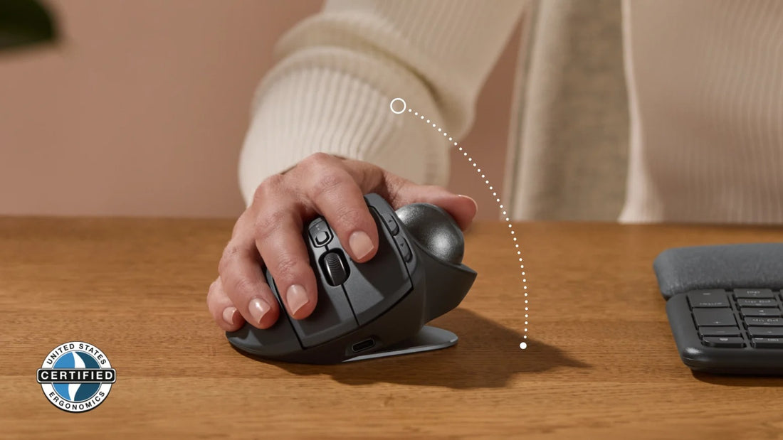 MOUSE LOGITECH MX ERGO S ADVANCED TRACKBALL WIRELESS BOLT/BLUETOOTH USB-C BLACK (910-007261)