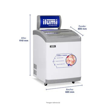 Congeladora Vidrio Corredizo 160 Litros Ilumi