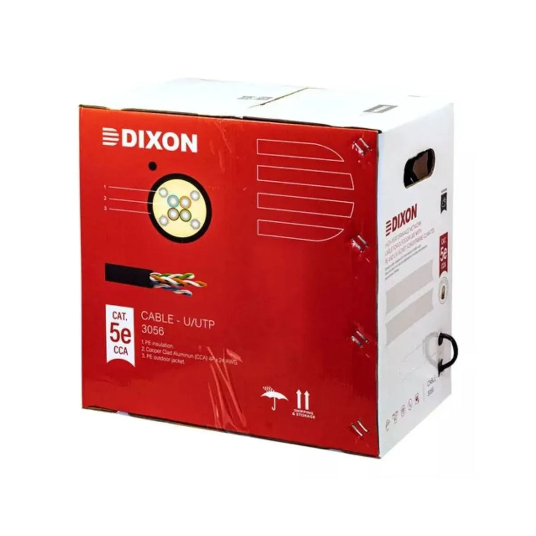 Rollo De Cable De Red Utp Dixon  Cat5E De 305 Mts Negro Uv 3056