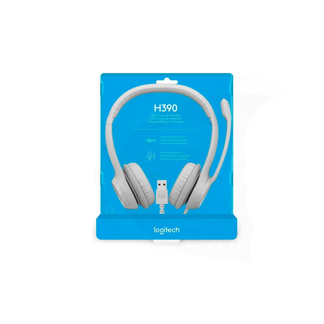 AUDIFONO C/MICROF. LOGITECH H390 USB NOISE CANCELLING WHITE (981-001285)-P2