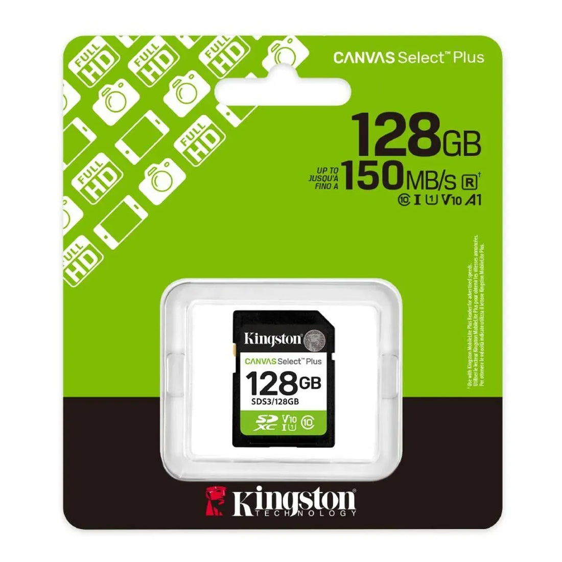 MEMORIA SDHC 128GB 150MB/S C10 KINGSTON UHS-I (SDS3/128GB)