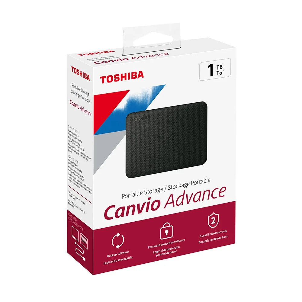 DISCO EXT. 1TB ADVANCE V10 3.0 TOSHIBA NEGRO (HDTCA10XK3AA)