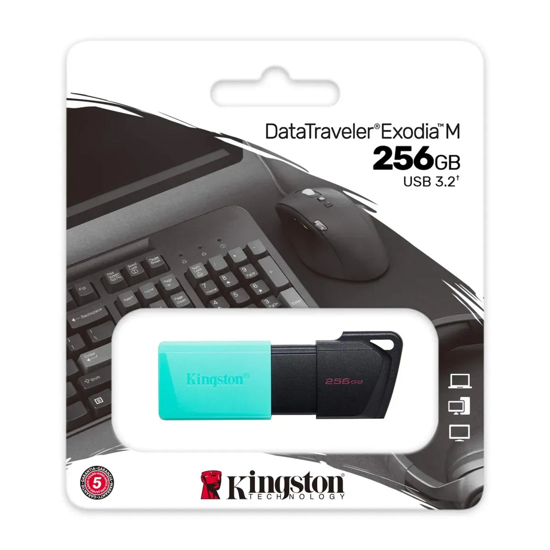 MEMORIA USB 256GB DTXM 3.2 NEGRO/VERDE KINGSTON (DTXM/256GB)