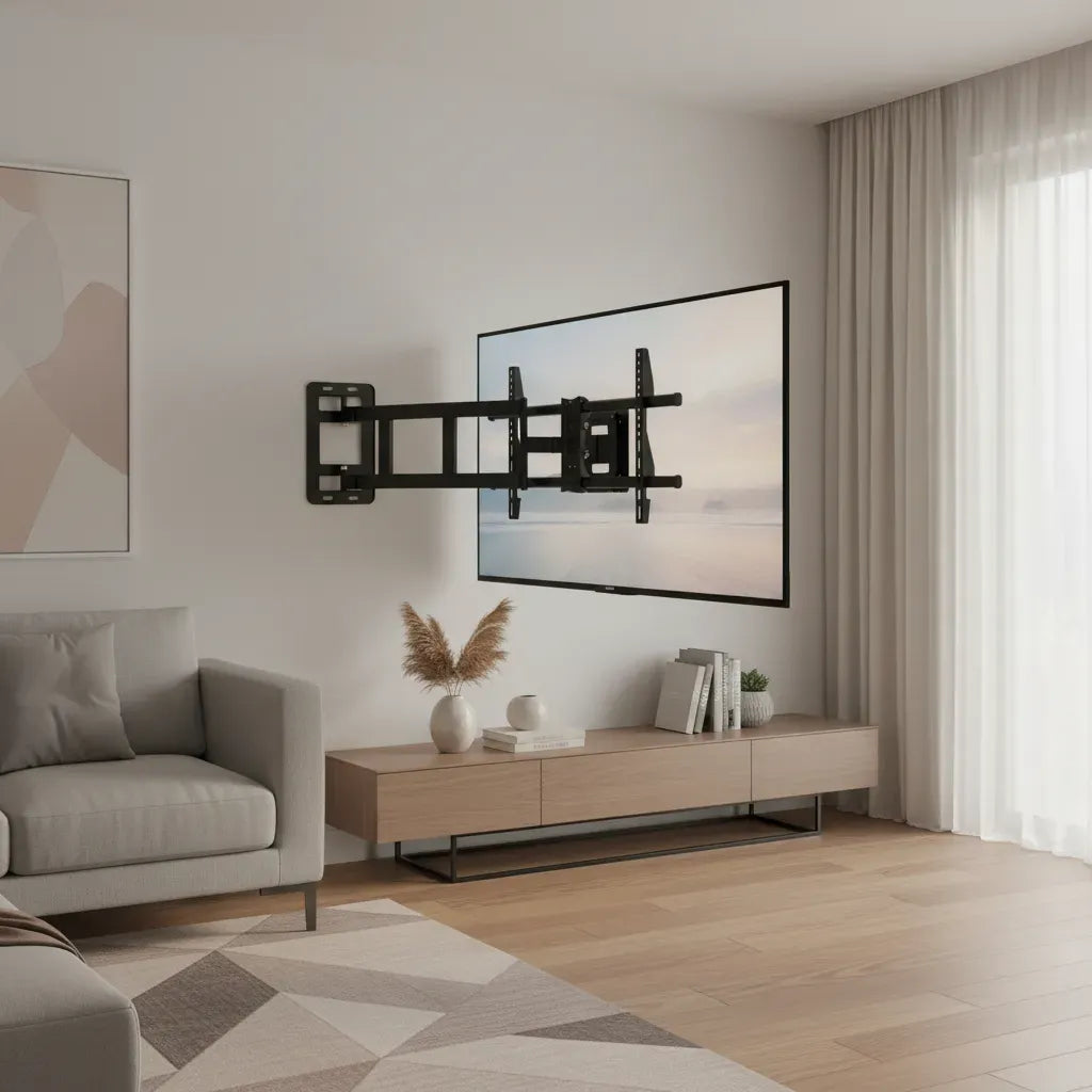 RACK MOVIBLE DOBLE BRAZO PARA TV O PANTALLAS 43" A 90" PRO-900A