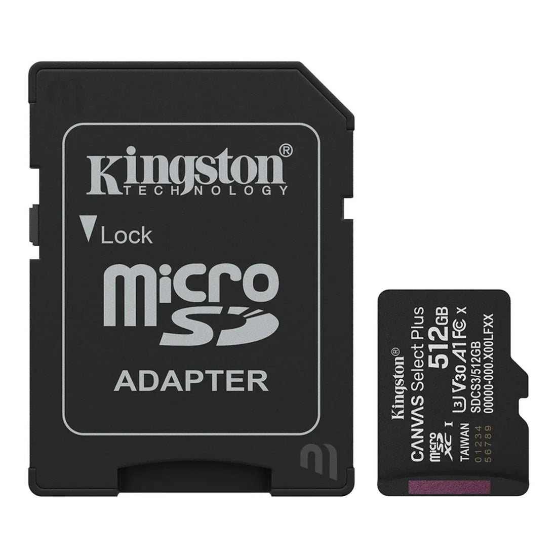 MEMORIA MICROSDHC 512GB 150MB/S C10+ADP KINGSTON (SDCS3/512GB)
