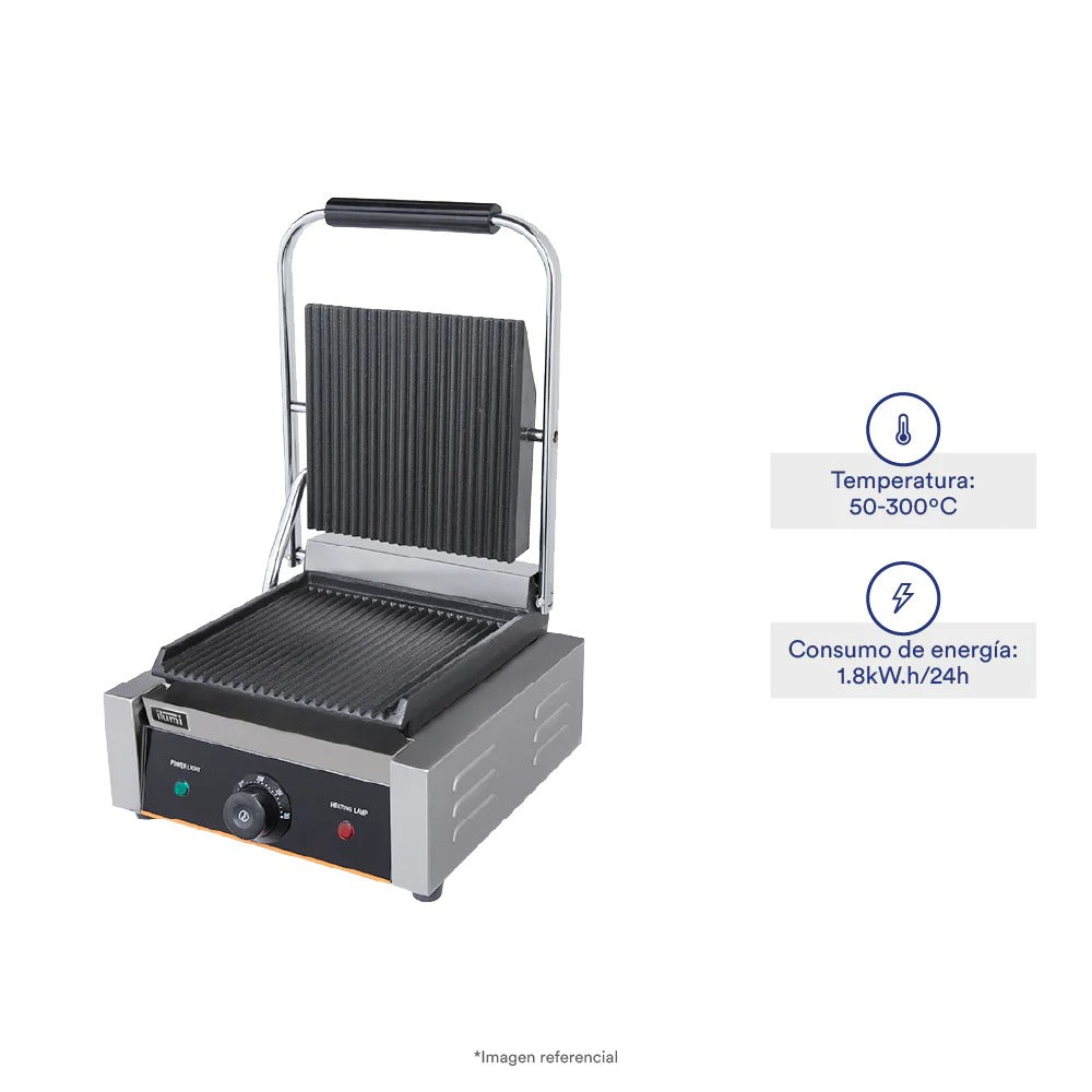 Sandwichera Panini Grill Industrial 1 Disco Ilumi