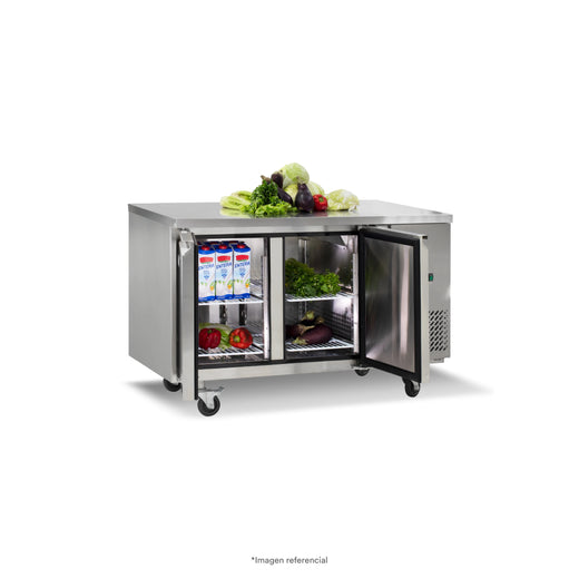 Mesa refrigerada de 280 litros con 2 puertas sólidas Ilumi