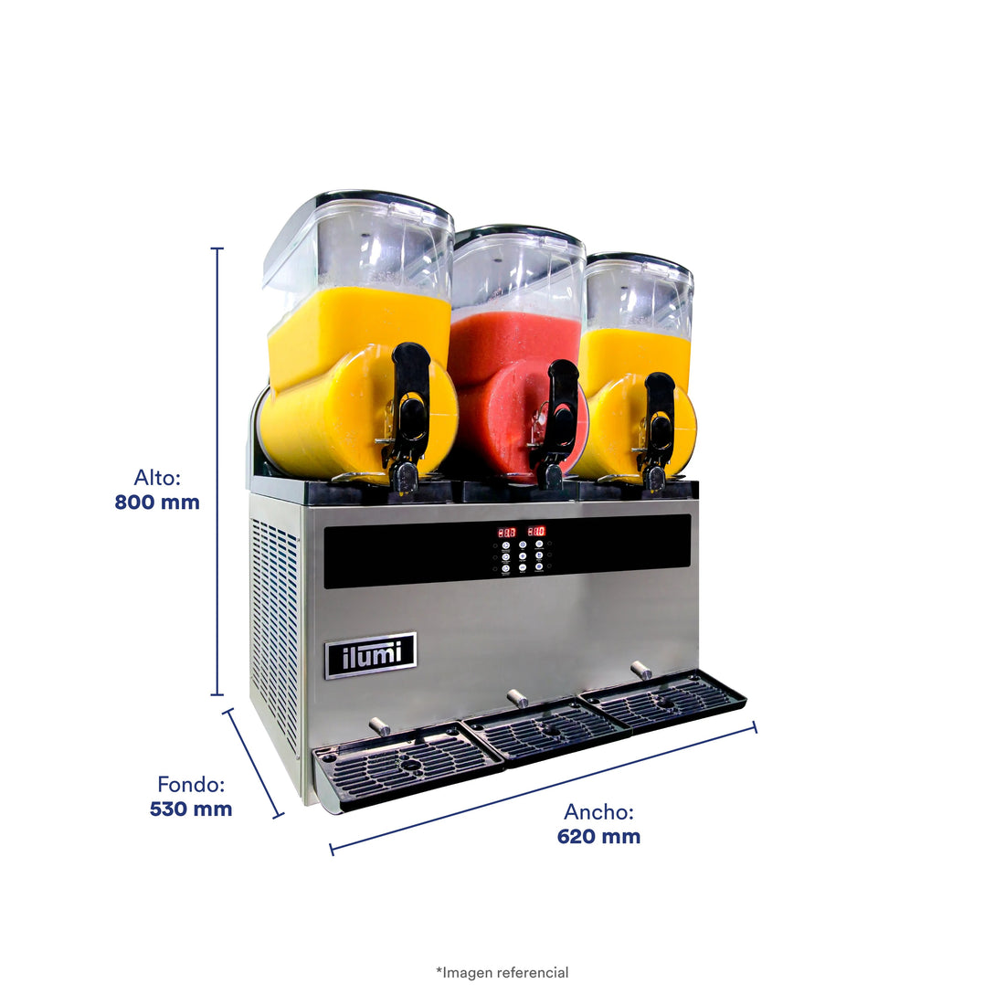 Maquinas De Cremolada Cremoladera 3 Pozas 36L Ilumi