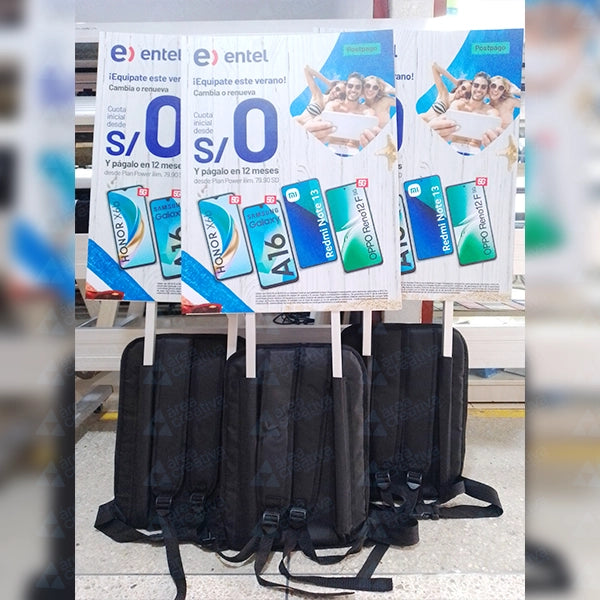 MOCHILAS PUBLICITARIAS NYLON CARTEL CELTEX 40X60CM RESISTENTE