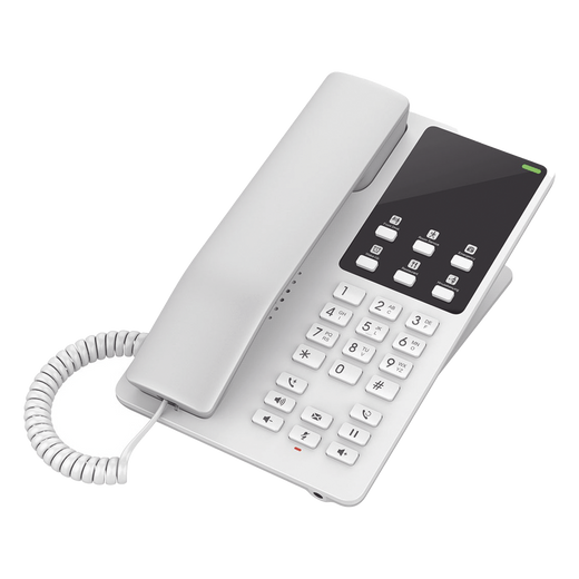 Teléfono IP Hotelero, 2 líneas SIP con 2 cuentas, IPV4/IPV6, color blanco, con gestión en la nube GDMS