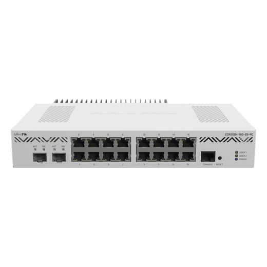 Cloud Core Router 2004-16G-2S+PC, con enfriamiento pasivo