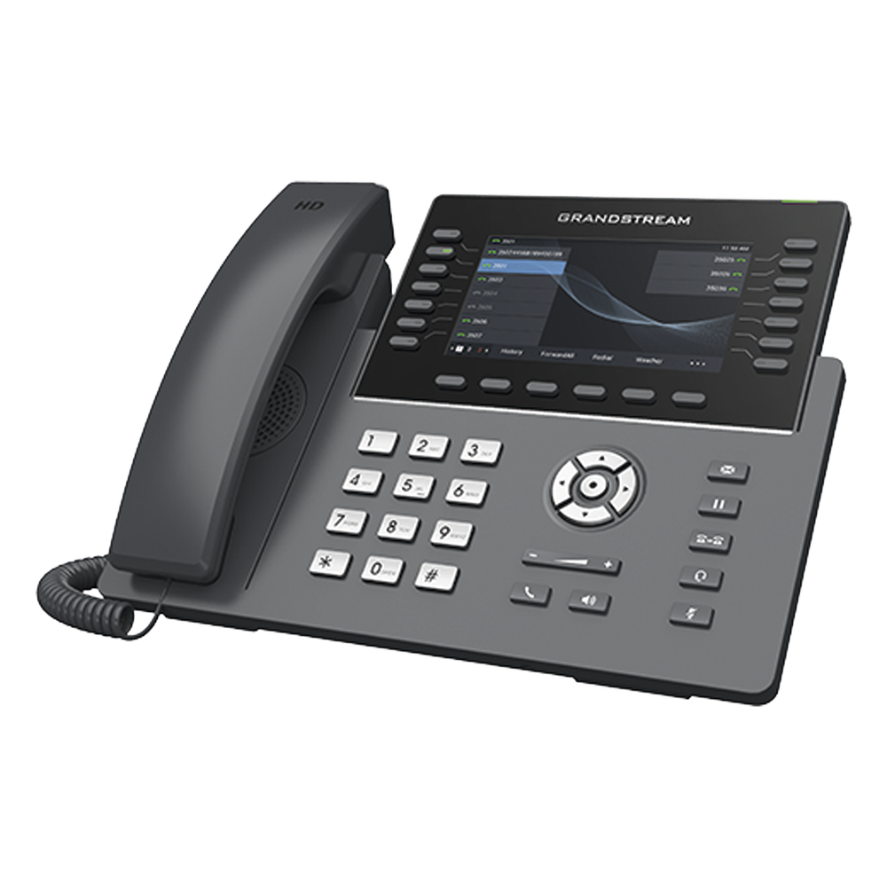 Teléfono IP Wi-Fi, Grado Operador, 14 líneas, pantalla LCD 5", IPV4/IPV6 con gestión en la nube GDMS