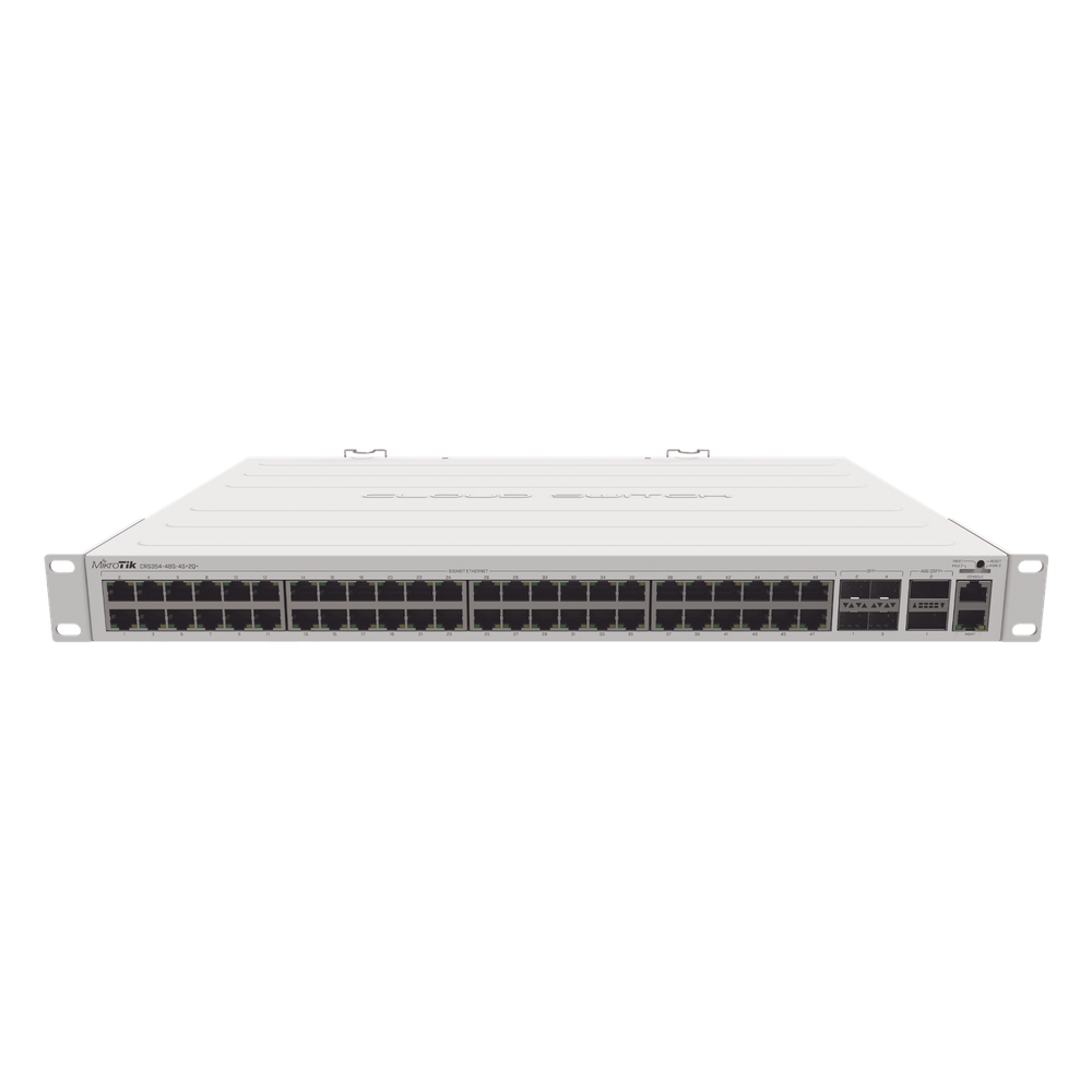 Cloud Router Switch 48 puertos Gigabit Ethernet, 4 puertos SFP+ 10G, 2 puertos QSFP+ 40G, Montaje en Rack