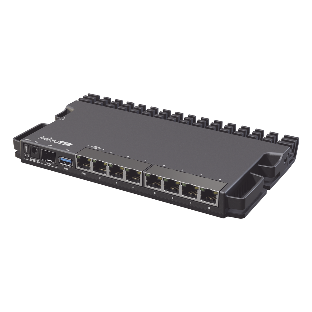 RouterBoard, CPU 4 Núcleos, 8 Puertos Gigabit, 1 SFP+, Solo RouterOS v7