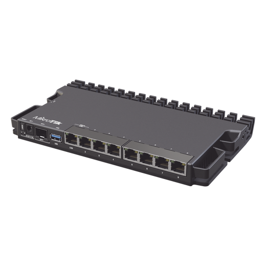 RouterBoard, CPU 4 Núcleos, 8 Puertos Gigabit, 1 SFP+, Solo RouterOS v7