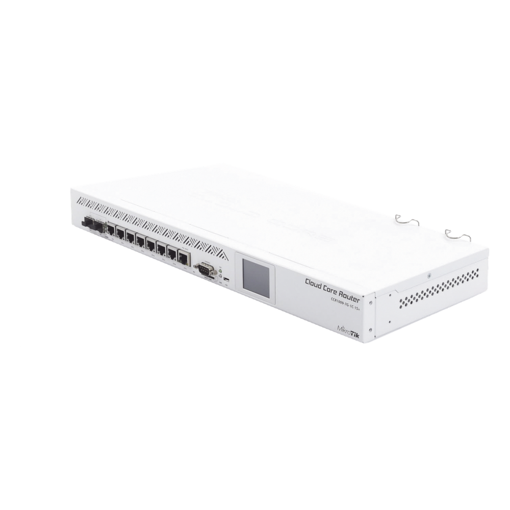 Cloud Core Router, CPU 9 Núcleos,7 Puertos Gigabit, 1 Combo TP/SFP, 1 puerto SFP+, 2 GB Memoria