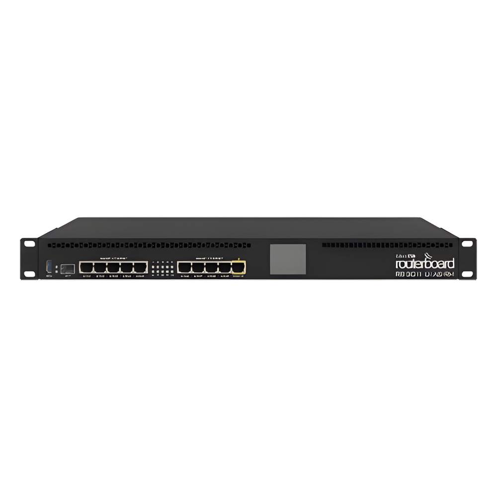 RouterBoard, CPU 2 Núcleos, 10 Puertos Gigabit Ethernet, 1 Puerto SFP, 1 GB Memoria, Licencia Nivel 5, Montaje Rack