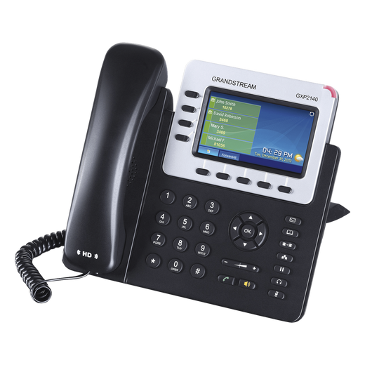 Teléfono IP Empresarial para 4 líneas. Puede agregar hasta 160 BLF con cuatro GXP2200EXT