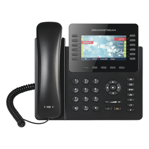 Teléfono IP empresarial de 12 Líneas con 5 teclas de función y conferencia de 4 vías, PoE