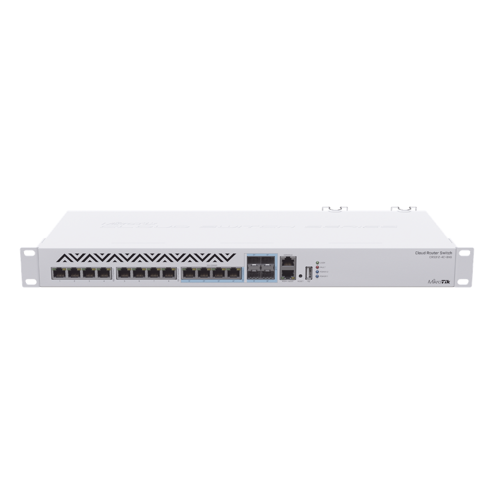 Cloud Router Switch 8 Puertos 10G RJ45, 4 compartidos RJ45/SFP+