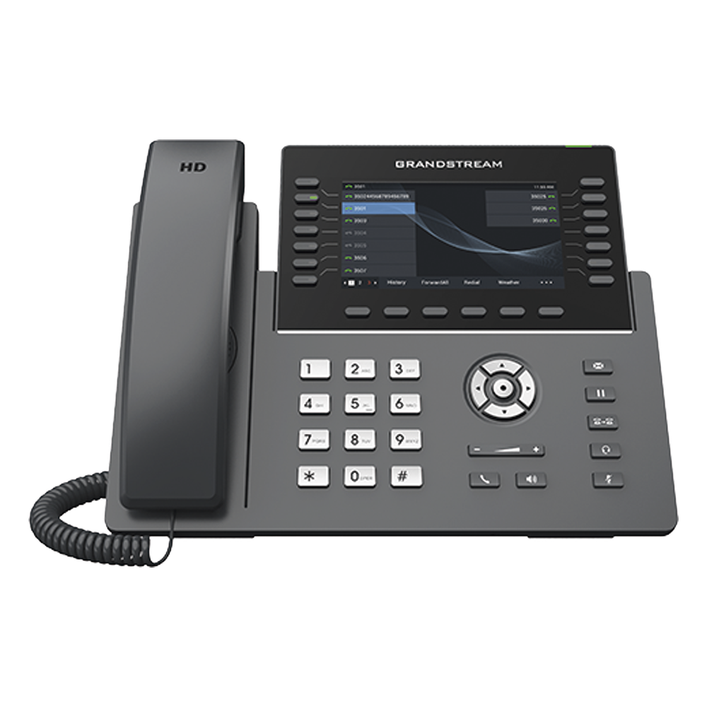 Teléfono IP Wi-Fi, Grado Operador, 14 líneas, pantalla LCD 5", IPV4/IPV6 con gestión en la nube GDMS