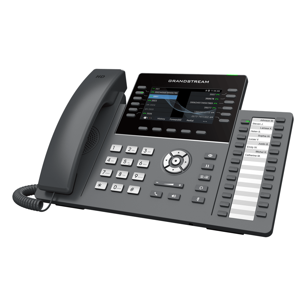 TELÉFONO IP PROFESIONAL DE 12 LÍNEAS / 24 TECLAS DE EXTENSIÓN PROGRAMABLES/ SEGURIDAD DE NIVEL EMPRESARIAL/ COMPATIBLE CON GDMS