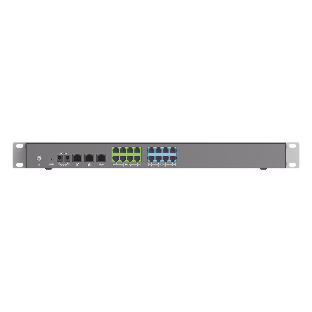 Conmutador IP-PBX para hasta 1500 usuarios y 200 llamadas simultaneas, 8FXS, solución para PyMEs