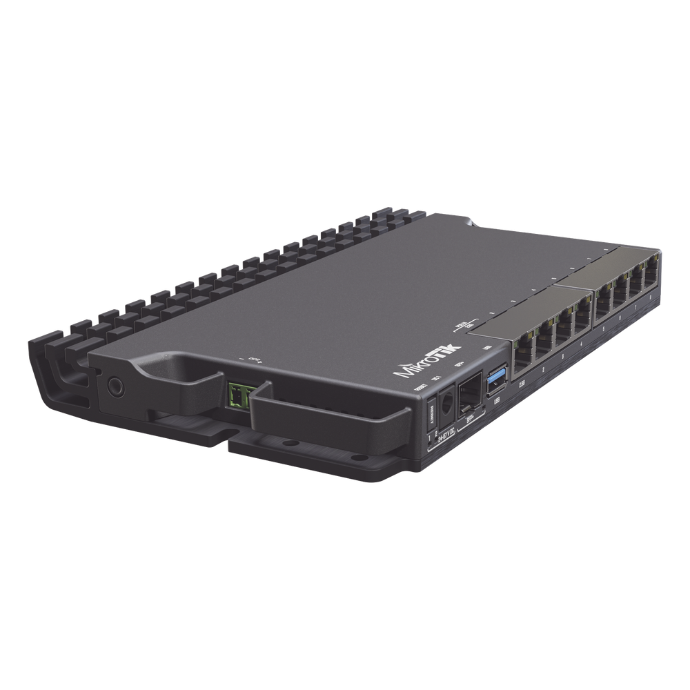 RouterBoard, CPU 4 Núcleos, 8 Puertos Gigabit, 1 SFP+, Solo RouterOS v7