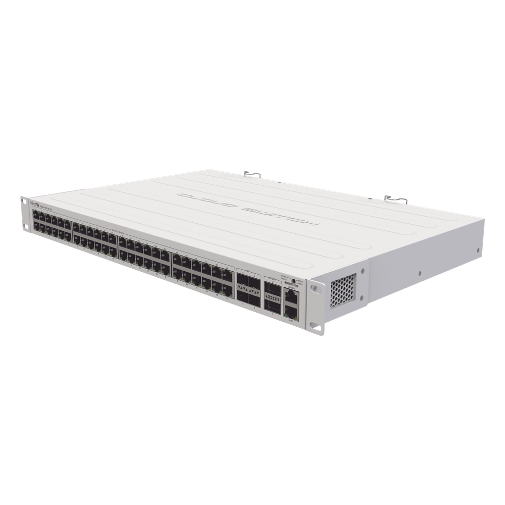 Cloud Router Switch 48 puertos Gigabit Ethernet, 4 puertos SFP+ 10G, 2 puertos QSFP+ 40G, Montaje en Rack