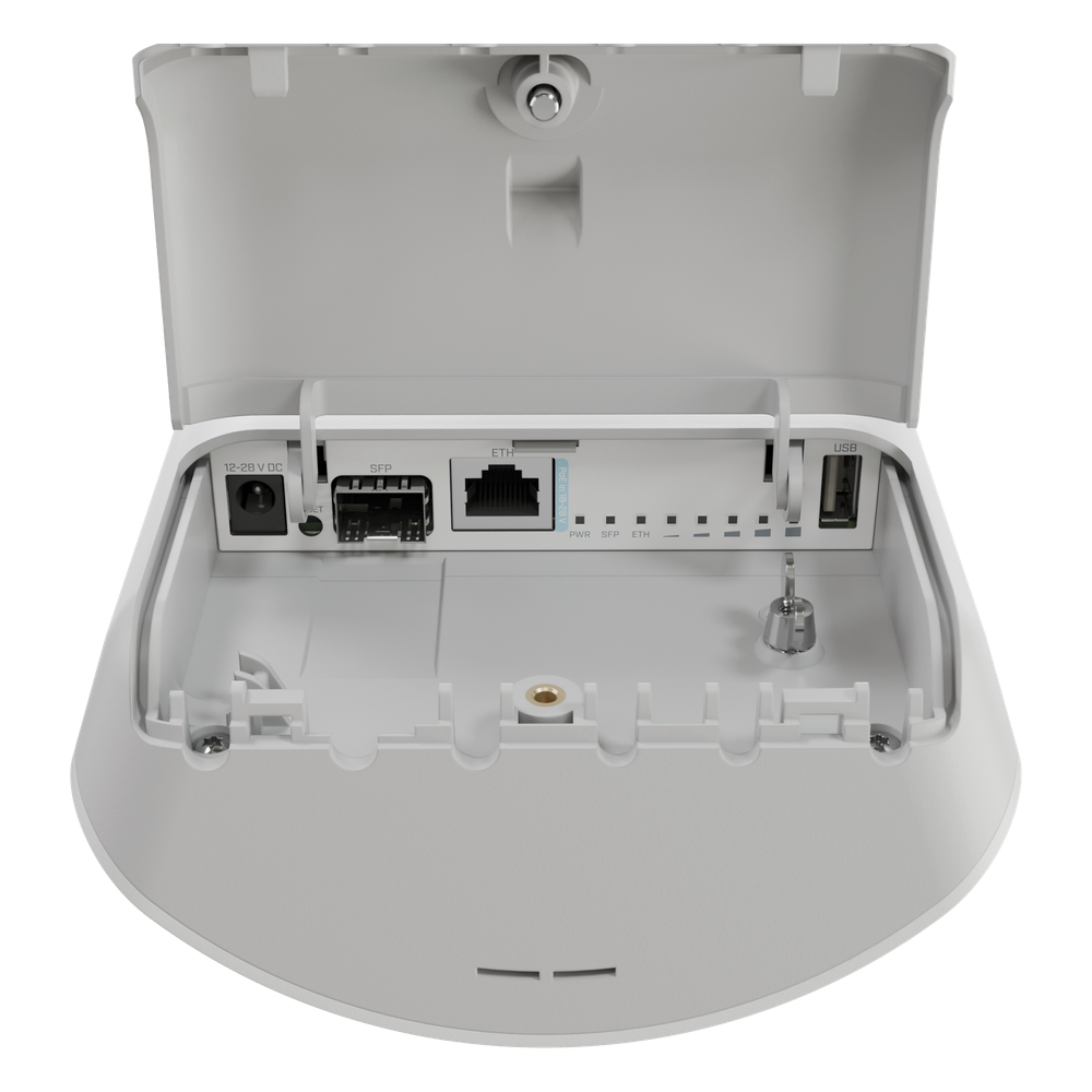 Punto de Acceso Sectorial de 120°/ WiFi 6 Doble Banda 2.4Ghz y 5Ghz/Antena Integrada 15 dBi/Con 1 Puerto Ethernet PoE In + 1 puerto SFP 2.5Gbps