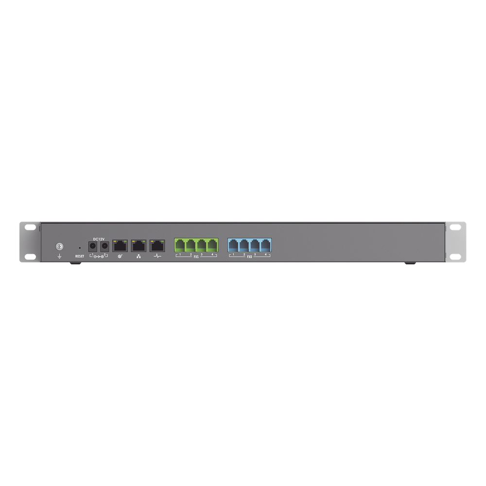 Conmutador IP-PBX para hasta 2000 usuarios y 300 llamadas simultaneas, 4FXS, para solución de comunicaciones unificadas