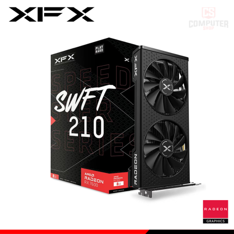 Tarjeta De Video Xfx Speedster Swft 210 Amd Radeon Rx 7600, 8 Gb Gddr6 Pci Express 4.