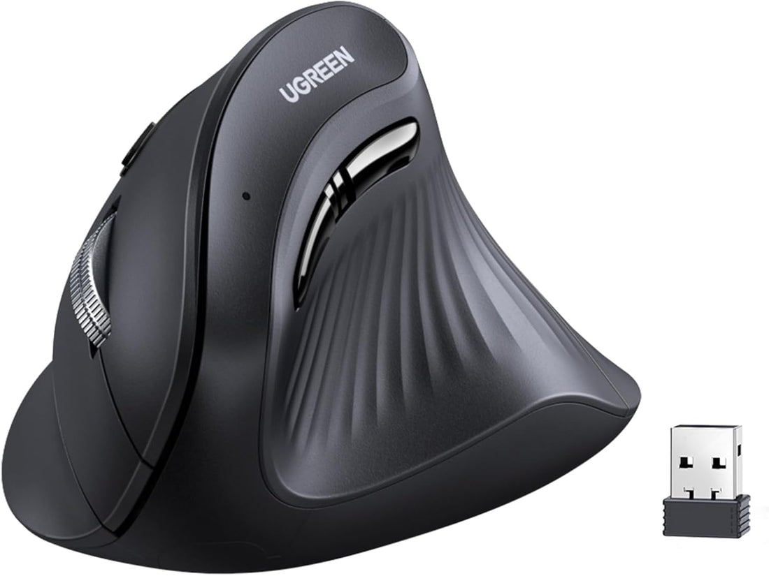 MOUSE WIRELESS VERTICAL - 2.4 GHZ. - BT 5.0 - DISTANCIA 10 MTS - 1000 - 1600 - 2000 - 4000 DPI