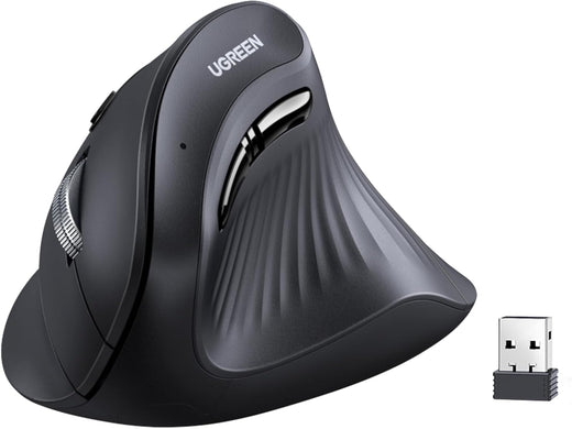 MOUSE WIRELESS VERTICAL - 2.4 GHZ. - BT 5.0 - DISTANCIA 10 MTS - 1000 - 1600 - 2000 - 4000 DPI