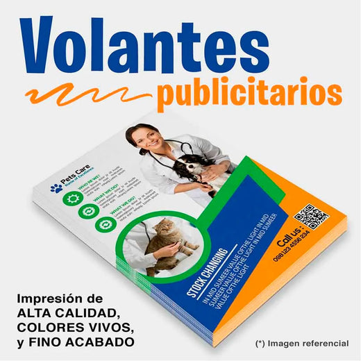 VOLANTES PUBLICITARIOS FULL COLOR 20X21 CM SOLO TIRA 200 GR.