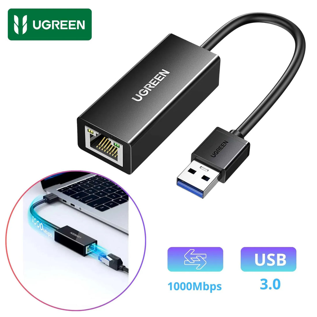 ADAPTADOR USB 3.0 CON ETHERNET