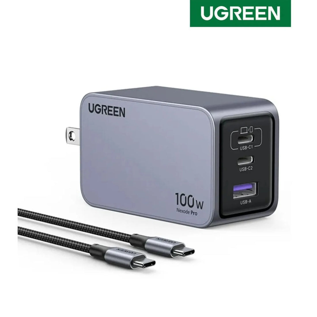 CARGADOR NEXODE - 65 W - INCLUYE CABLE - USB - A - 2 USB C - GAN - CARGA RAPIDA